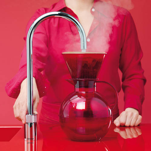 Additional image for Round Boiling Water Kitchen Tap. COMBI (Brushed Chrome).