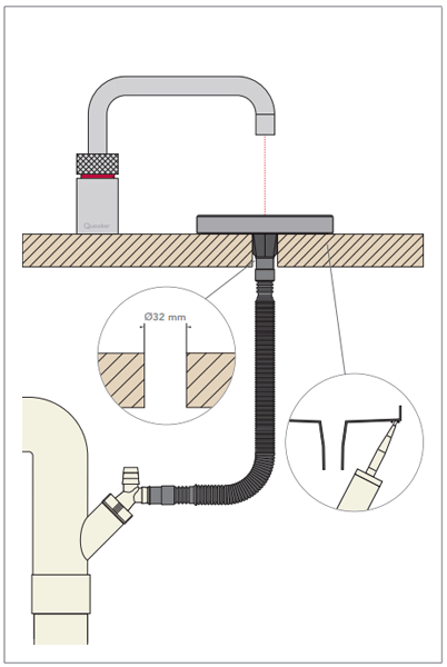 Additional image for Square Boiling Water Tap & Drip Tray. PRO7 (P Chrome).