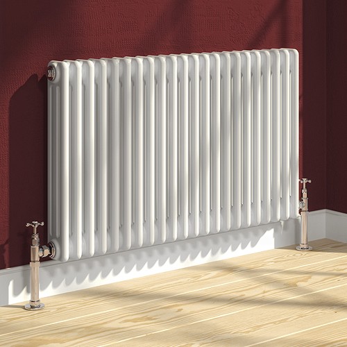 Additional image for Colona 3 Column Radiator (White). 500x605mm.