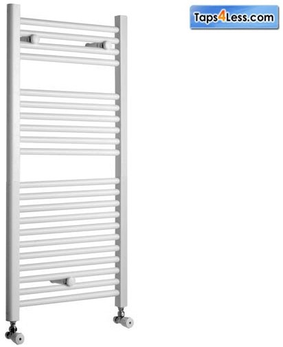 Additional image for Diva Flat Towel Radiator (White). 800x400mm.