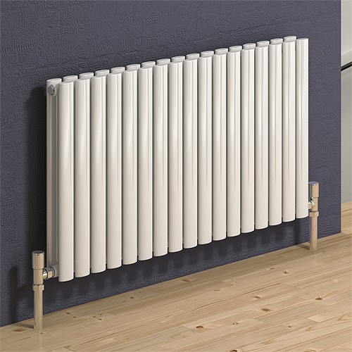 Additional image for Neva Horizontal Double Radiator (White). 826x550mm.