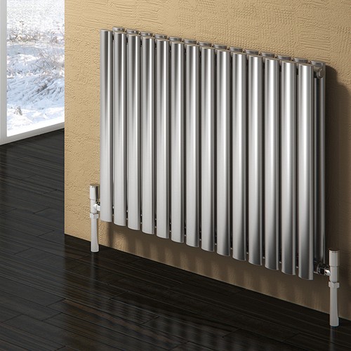 Additional image for Nerox Double Radiator (Brushed Stainless Steel). 413x600.