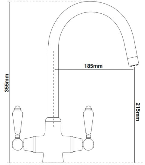 Additional image for Kitchen Tap With Swivel Spout (Pewter).
