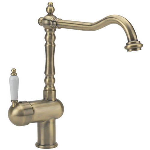 Additional image for Kitchen Tap With Side Lever Handle (Antique Brass).