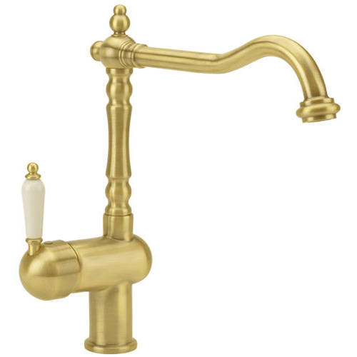 Additional image for Kitchen Tap With Side Lever Handle (Antique Gold).