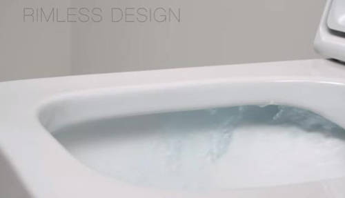 Additional image for Inspira Round Rimless Wall Hung Toilet Pan & Seat.