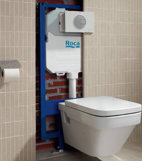 Roca Duplo WC Frame with Cistern Dock Dual Flush Toilet Suspended 