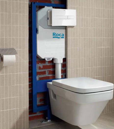 Additional image for Basin & WC Frame With PL2 Dual Flush Panel (White).