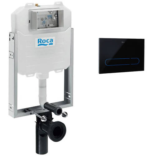 Additional image for In Wall Frame, Dual Cistern & EP1 Electronic Panel (Black).