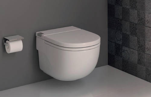 Additional image for In-Wall WC Compact Tank & PL2 Dual Flush Panel (White).