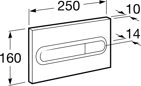 Additional image for In-Wall Basic Compact Tank & PL1 Dual Flush Panel (Chrome).