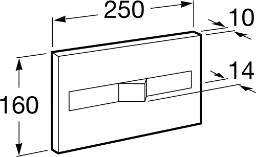 Additional image for DUPLO WC Wall Hung Frame & PL2 Dual Flush Panel (Chrome).