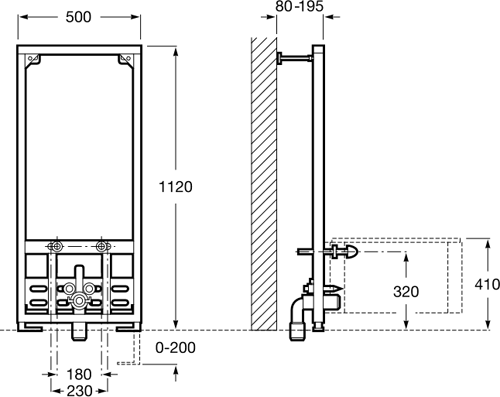 Additional image for In-Wall DUPLO Bidet Frame For Wall Hung Bidets.