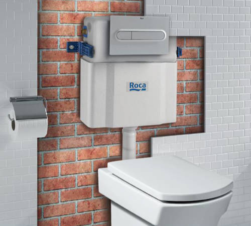 Additional image for Low Height Concealed Cistern & PL1 Dual Flush Panel (Chrome).