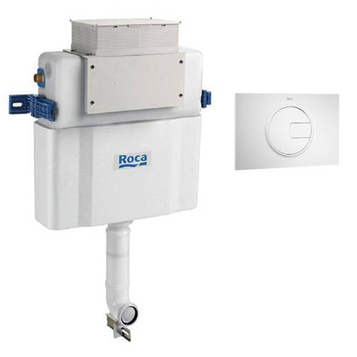 Additional image for Low Height Concealed Cistern & PL4 Dual Flush Panel (White).