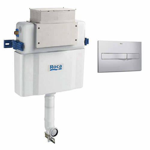 Additional image for Low Height Concealed Cistern & PL2 Dual Flush Panel (Grey).