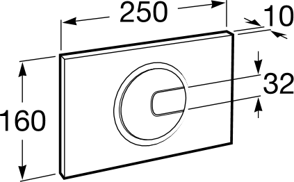 Additional image for Low Height Concealed Cistern & PL4 Dual Flush Panel (White).