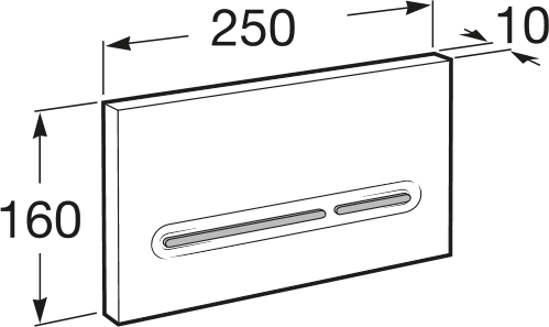 Additional image for Low Height Concealed Cistern & PL5 Dual Flush Panel (Grey).