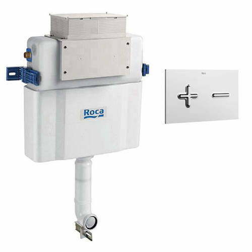 Additional image for Low Height Concealed Cistern & PL6 Dual Flush Panel (Chrome).
