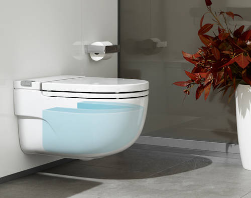 Additional image for Wall Hung Pan With Integrated Cistern & Seat (Stud Wall "L" Type).