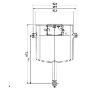 Additional image for Duplo S Under Window Adjustable Concealed Cistern (AG).