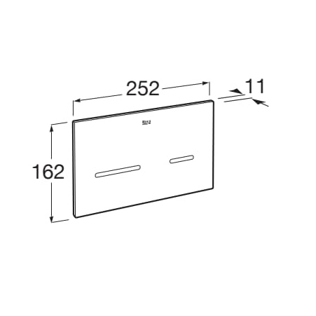 Additional image for EP3 (DUPLO ONE) - Dual Flush Plate With Sensor (Touchless, Coffee Glass)