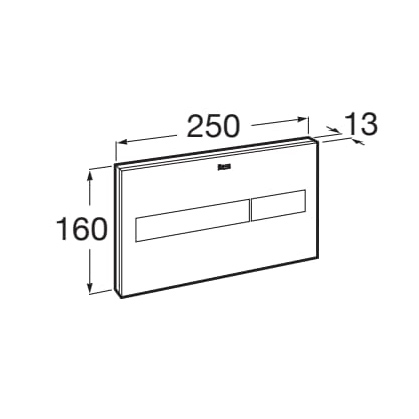 Additional image for PL7 (DUPLO ONE) - Dual Flush Plate (Matt Black)