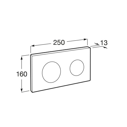 Additional image for PL10 (DUPLO ONE) - Dual Flush Plate (White & Grey)