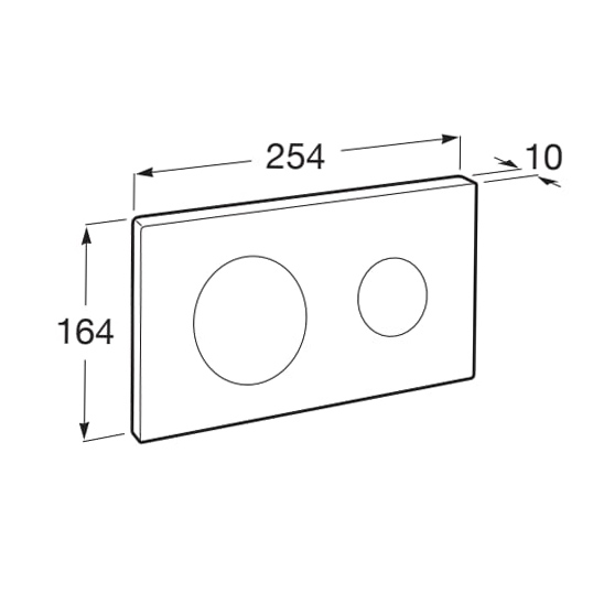 Additional image for PL10 (DUPLO ONE) - Dual Flush Plate (Brushed Brass)