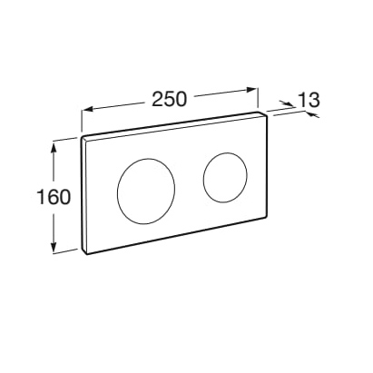 Additional image for PL10 (DUPLO ONE) - Dual Flush Plate (Matt Black)
