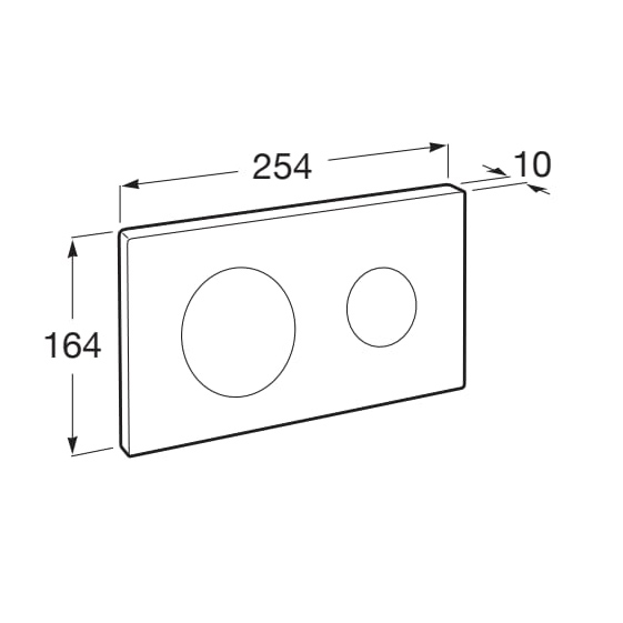 Additional image for PL10 (DUPLO ONE) - Dual Flush Plate (Matt Dark Grey)