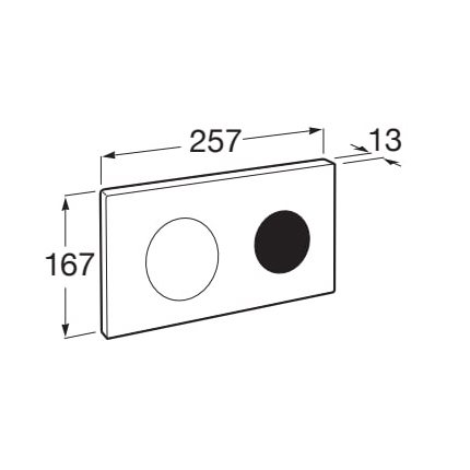 Additional image for PL10-E (DUPLO ONE) - Dual Flush Plate With Sensor (Touchless, Chrome)