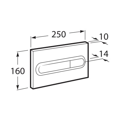 Additional image for PL1 (DUPLO ONE) - Dual Flush Plate (Chrome)