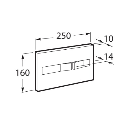 Additional image for PL2 (DUPLO ONE) - Dual Flush Plate (Grey)
