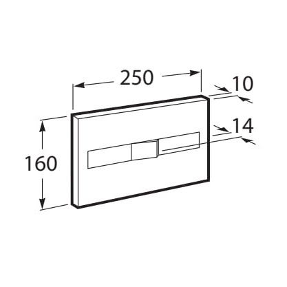 Additional image for PL2 (DUPLO ONE) - Single Flush Plate (White)