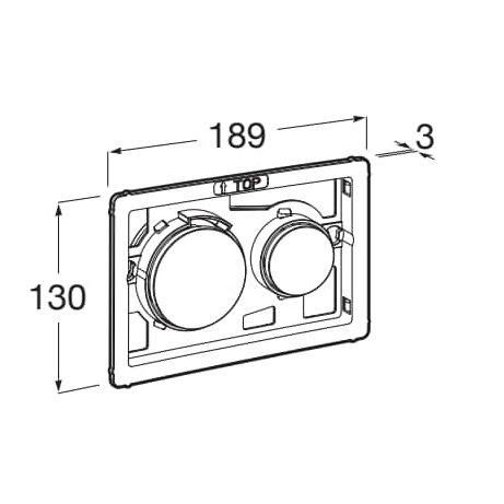 Additional image for PS3 (DUPLO S) - Dual Flush Buttons Only (Brushed Brass)