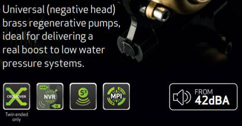 Additional image for CTFORCE 15TU Twin Shower Pump (Universal. 1.5 Bar).
