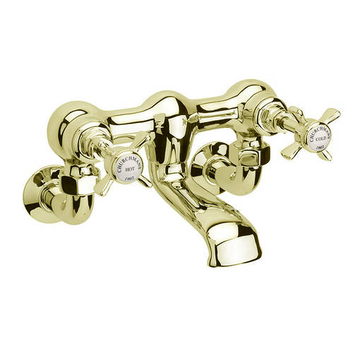 Additional image for Deluxe Wall Mounted Bath Filler Tap (Gold).