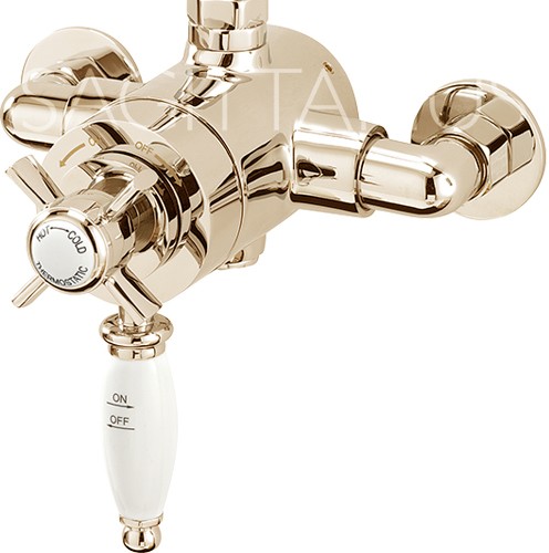 Additional image for Churchmans Exposed Shower Valve With Slide Rail Kit (Gold).