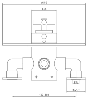 Additional image for Churchmans Concealed Thermostatic Shower Valve (Gold).