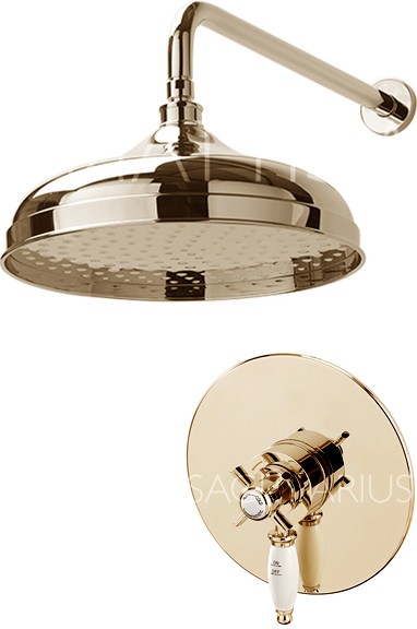 Additional image for Churchmans Shower Valve With Arm & 300mm Head (Gold).