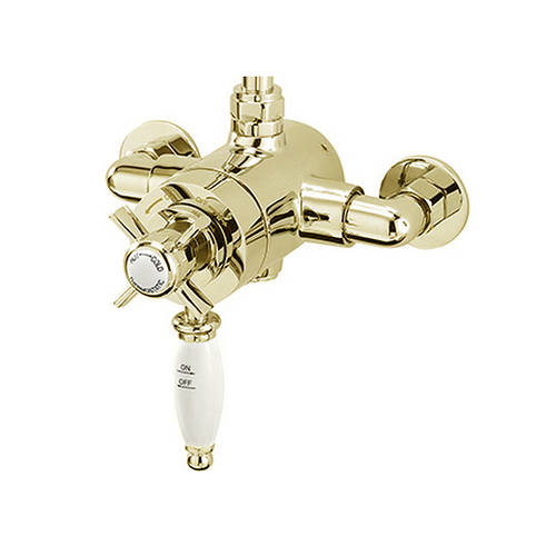 Additional image for Exposed Thermostatic Shower Valve (Gold).