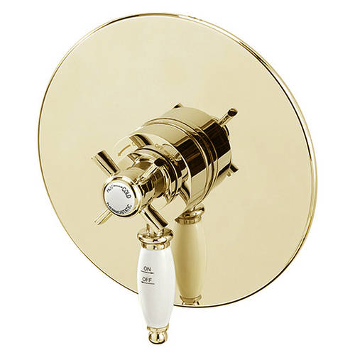Additional image for Concealed Thermostatic Shower Valve (Gold).