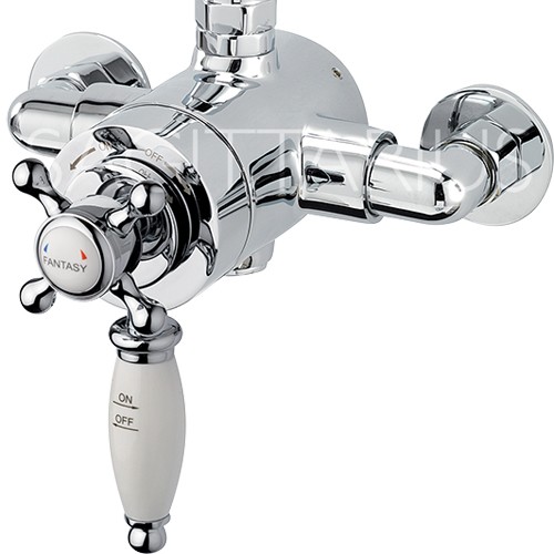 Additional image for Fantasy Exposed Shower Valve With Rigid Riser Kit (Chrome).