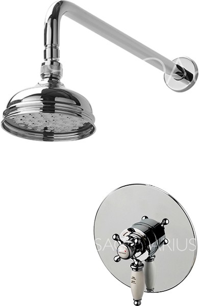 Additional image for Fantasy Shower Valve With Arm & 130mm Head (Chrome).