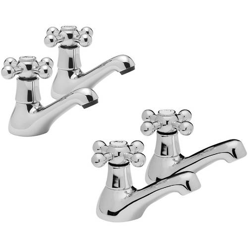 Additional image for Basin & Bath Taps Pack (Pairs, Chrome).