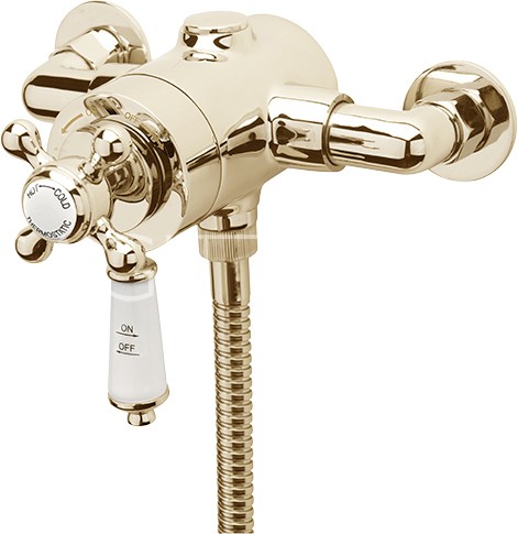 Additional image for Kensington Exposed Thermostatic Shower Valve (Gold).
