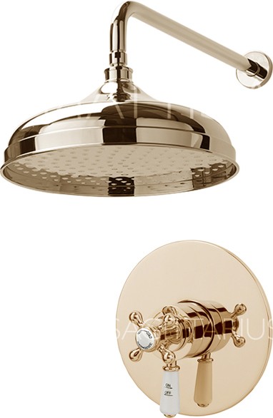 Additional image for Kensington Shower Valve With Arm & 300mm Head (Gold).