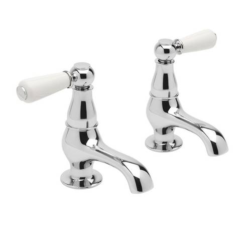 Additional image for Bath Taps With Lever Handles (Pair, Chrome).