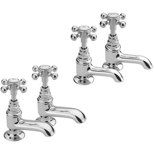 Additional image for Basin & Bath Taps Pack (Pair, Chrome).